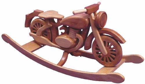 Wooden Motorcycle Rocking Horse